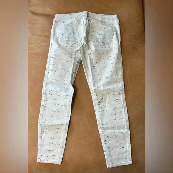 Girls Splatter Hollister Jeans Size 7 Over 24.5” Inseam - Picture 6 of 7